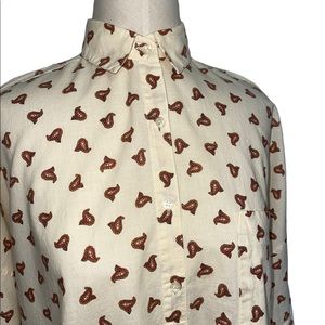 80s Abstract Paisley Boyfriend Shirt